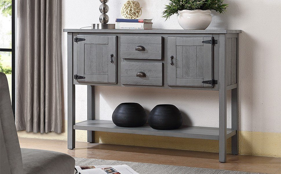 Solid Wood Sideboard Console Table